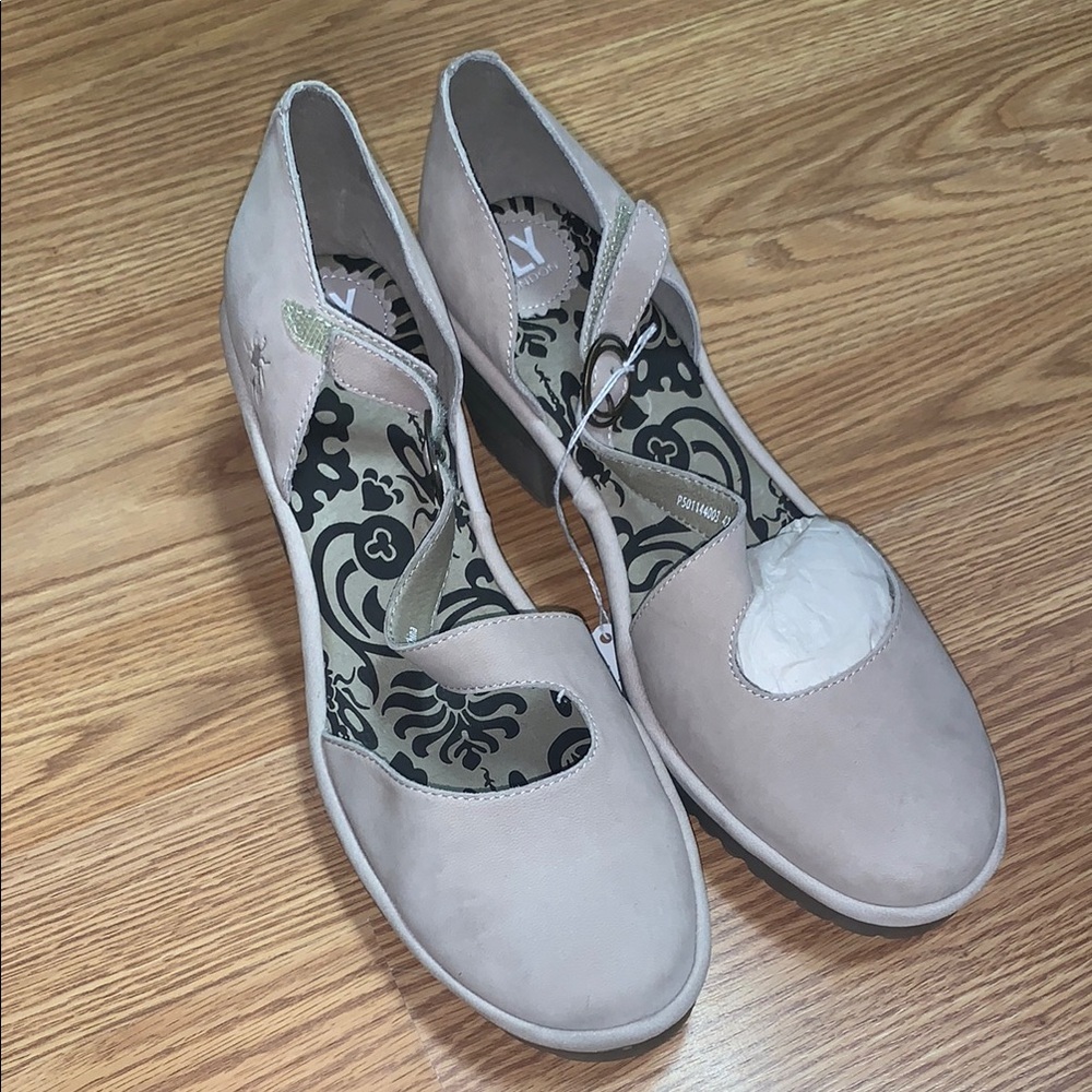 Fly London wako Heels asymmetric qvc leather tan